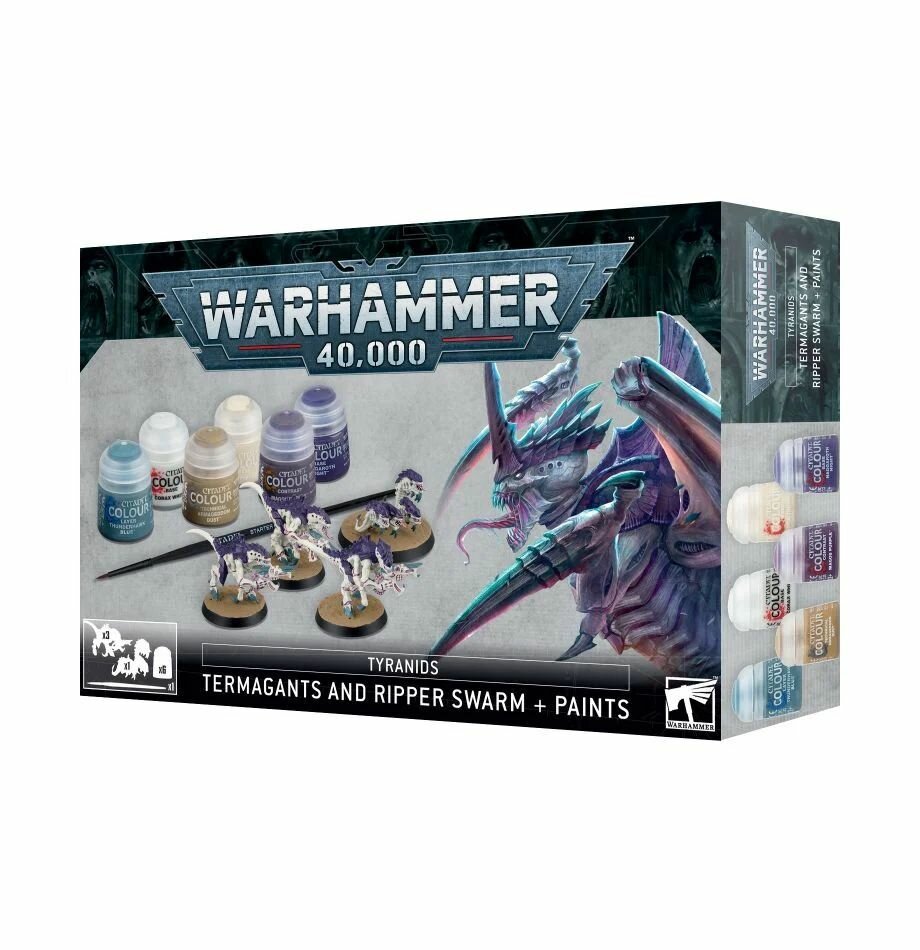 Набор красок для Warhammer 40000. Tyranids: Termagants and Ripper Swarm + Paints Set