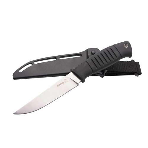 фото Нож разделочный туристический вектор, сталь aus-8, рукоять черный abs пластик кизляр