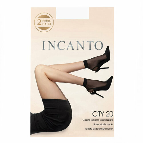 Носки Incanto, 20 den, 2 пары, размер 36/40, бежевый носки женские женские носки moscow city 36 40 размера
