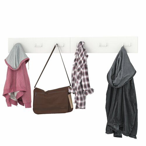 Вешалка Моби Октава на шесть крючков цвет белый шагрень 1909₽