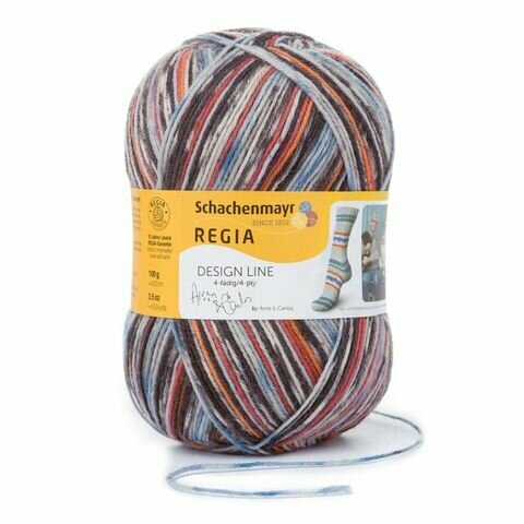 Пряжа Regia Design Line Color ( 75 % шерсть, 25 % полиамид, 100 г, 420 м ) 03655