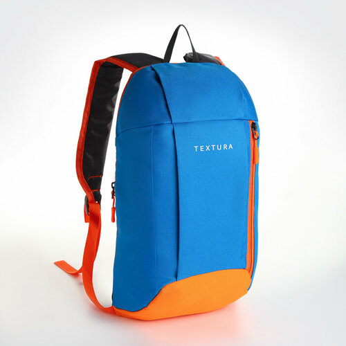Рюкзак спортивный на молнии TEXTURA, наружный карман, цвет голубой рюкзак спортивный на молнии textura наружный карман цвет красный