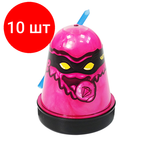 фото Комплект 10 шт, слайм slime "ninja. чарующий", розовый, 130г