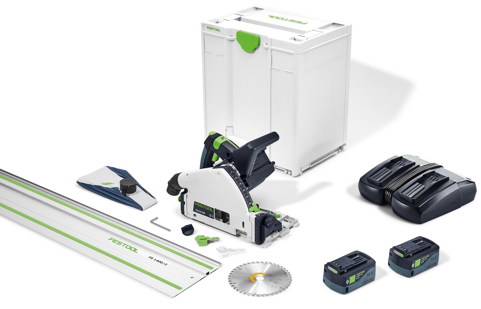 Аккумуляторная погружная пила Festool TSC 55 5,0 KEBI-Plus/XL-FS