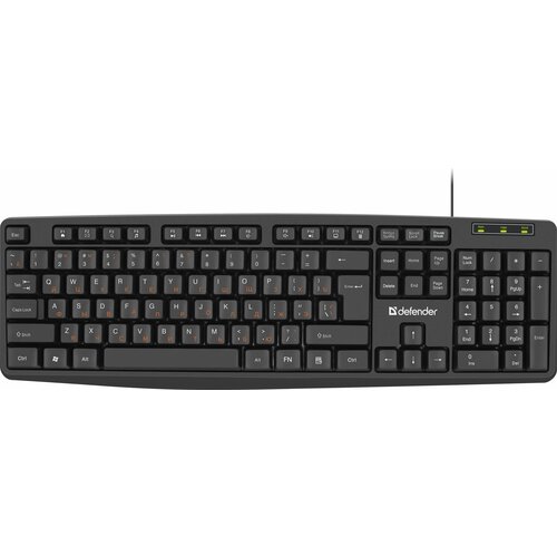 Проводная клавиатура Defender Concept HB-164 черный с русской раскладкой 718₽
