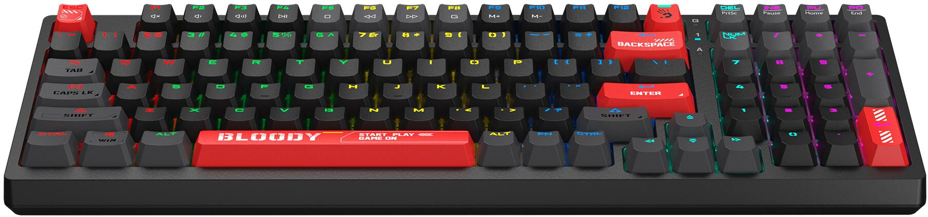 Клавиатура игровая A4Tech "Bloody S98", с RGB-подсветкой, механические свитчи — фото 1