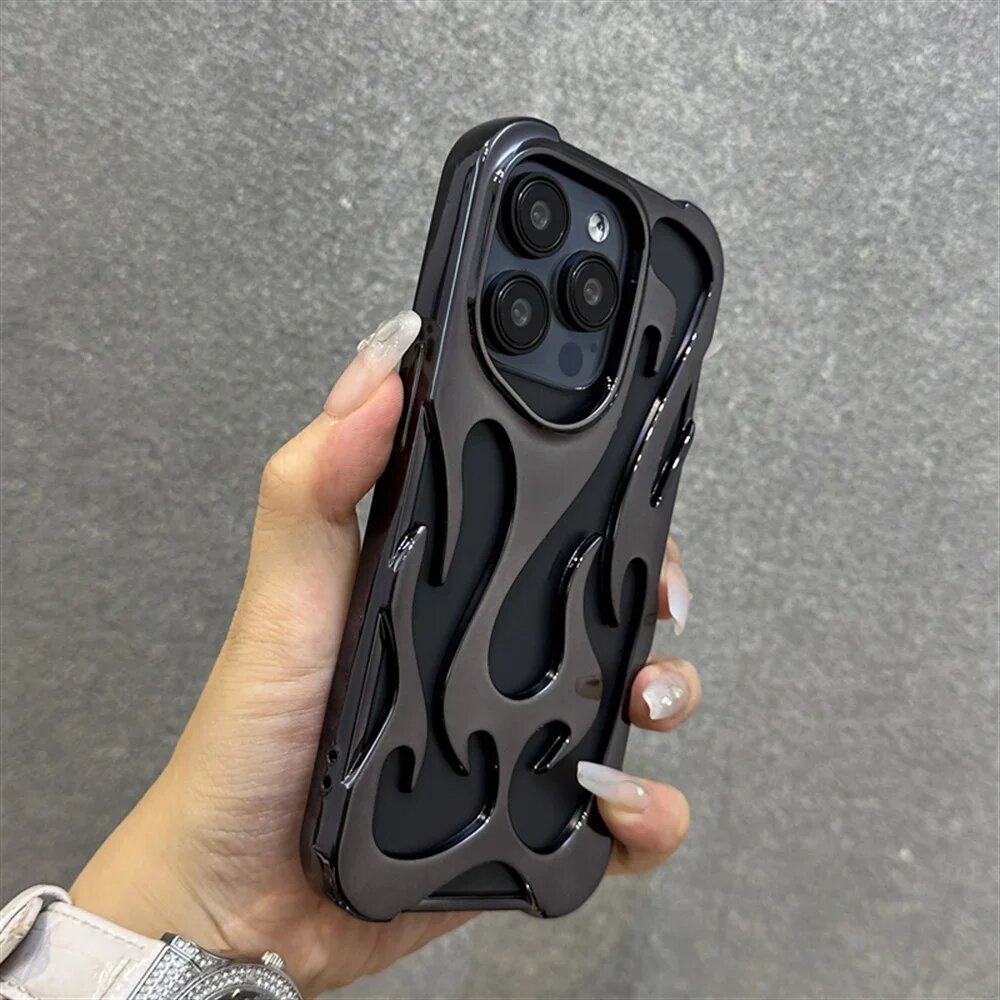Креативный противоударный чехол HOCE для телефона iPhone 16 15 14 Plus 13 12 11 Pro Max, Plating Black, For iPhone 11ProMax