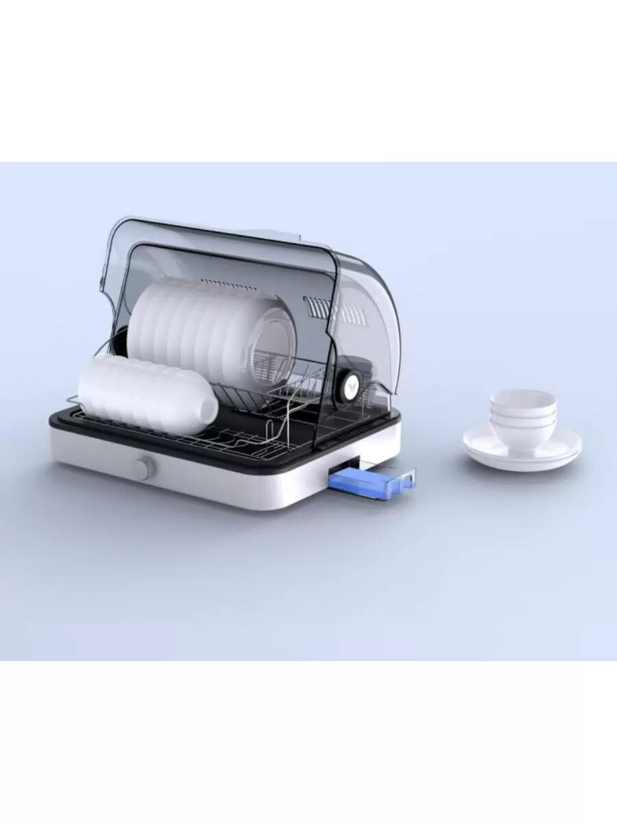 Сушилки Для Посуды Xiaomi Сушилка для посуды Xiaomi Viomi Yunmi ZTP55A-1, белая, 2 яруса, с поддоном, для установки на стол, 1600 г