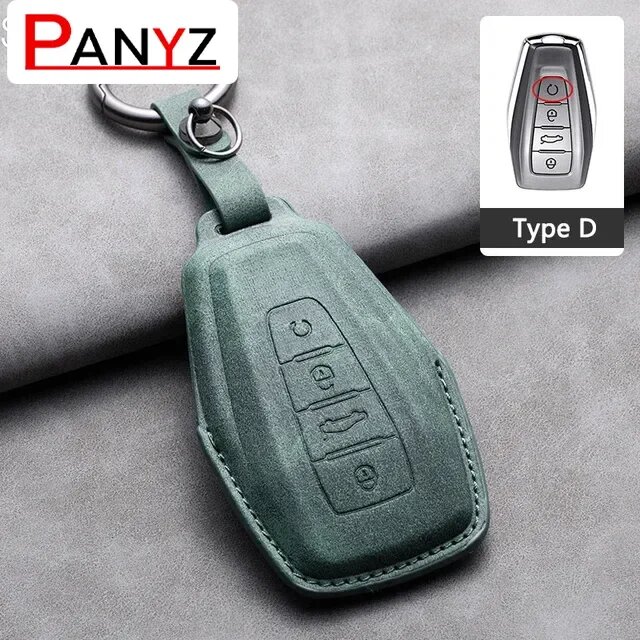 Чехол для ключей автомобиля Geely Coolray X6 Atlas Monjaro Tugella Geometry C C-green keychain