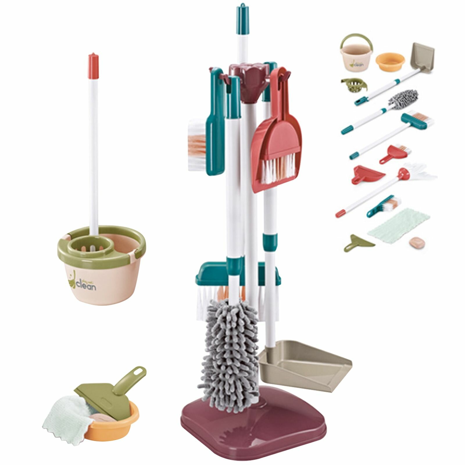 Детский комплект для уборки, 18 предметов
