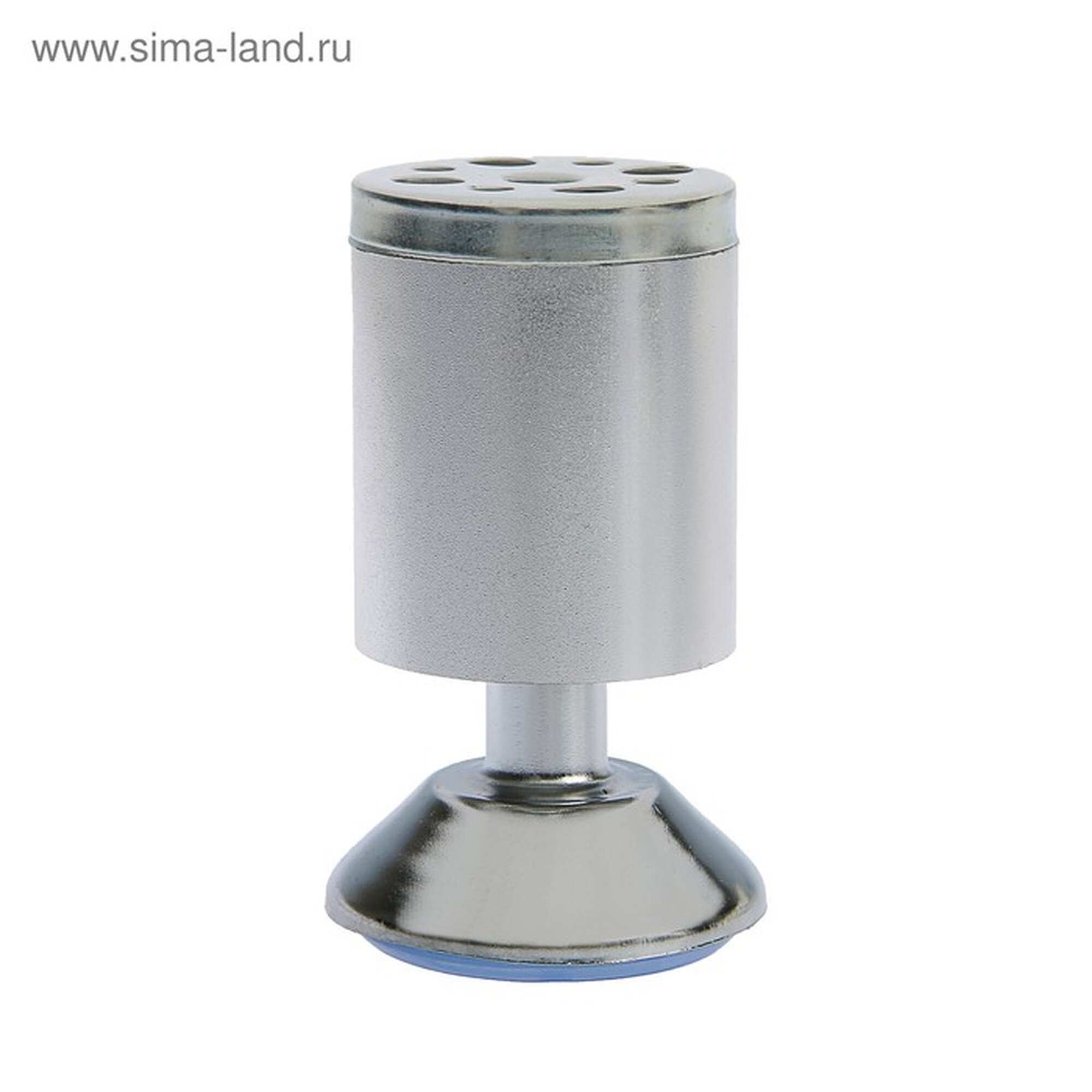 Опора мебельная регулируемая алюминиевая D=50 мм h=100 мм цвет матовый хром 4 шт