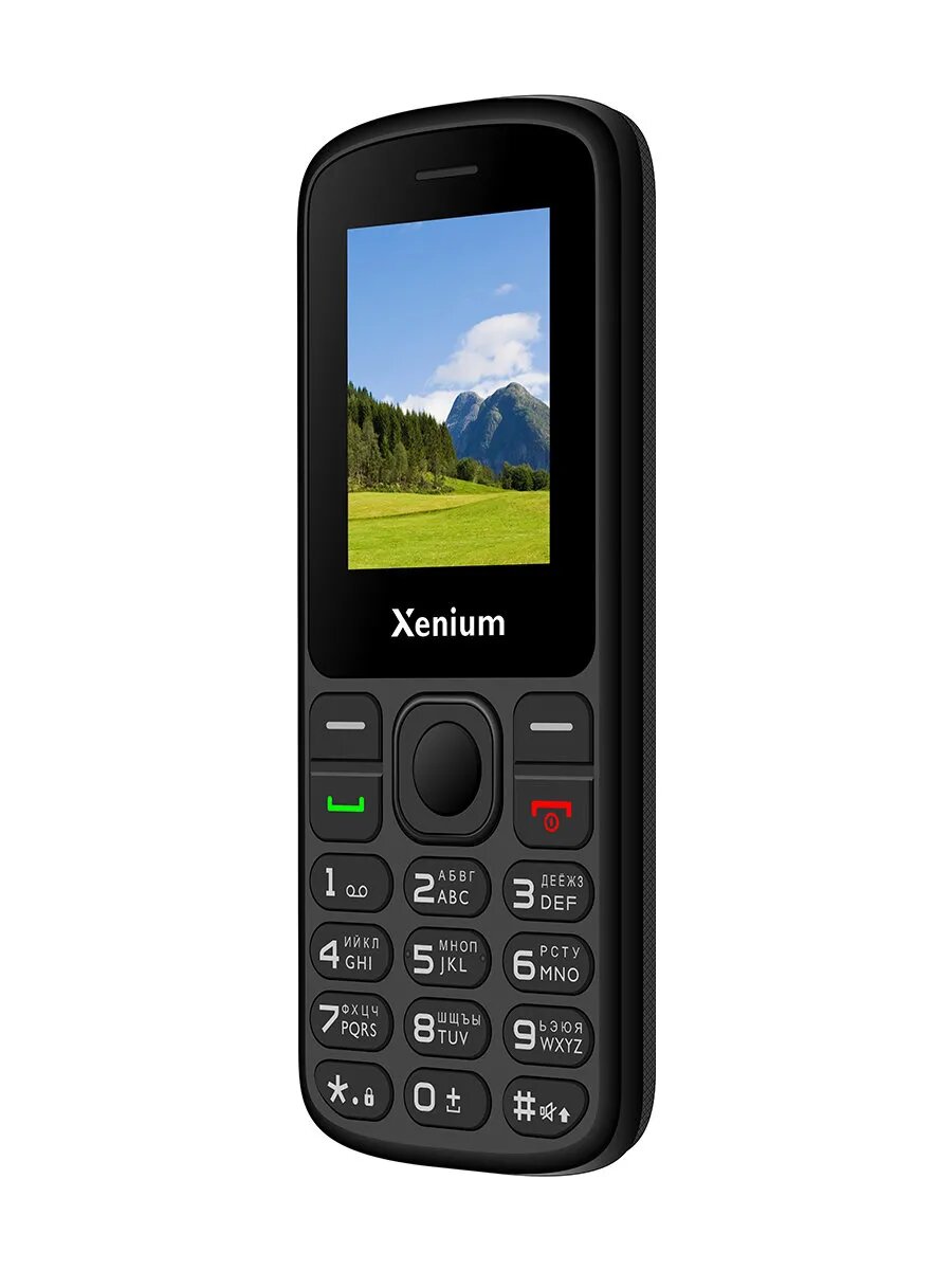 Смартфон XENIUM X160, черный, кнопочный, TFT-матрица, 2 SIM