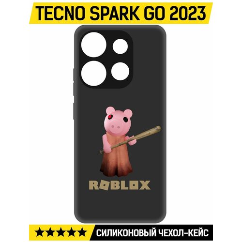 Чехол-накладка Krutoff Soft Case Roblox-Пигги для TECNO Spark Go 2023 черный чехол накладка krutoff soft case roblox пигги для tecno spark 20с черный