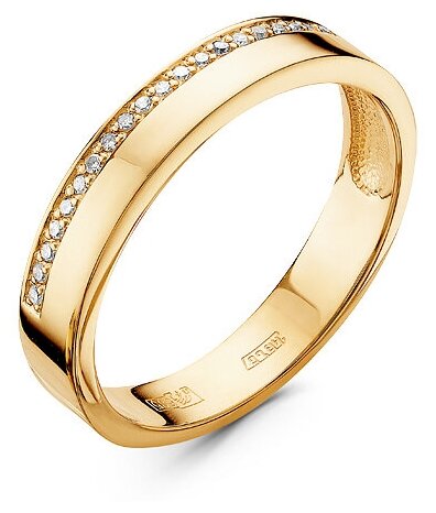 Кольцо Бриллианты Костромы, красное золото, 585 проба, бриллиант, размер 16, золотистый