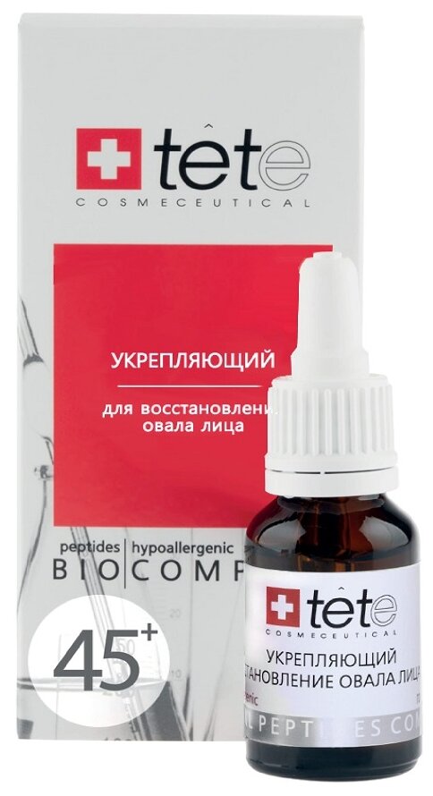 Комплекс TETe Cosmeceutical для восстановления овала лица (коррекция гравитационного птоза) для лица 45+, 15 мл