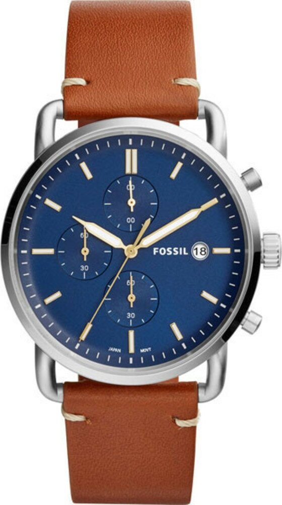 Наручные часы FOSSIL FS5401, серебряный, коричневый