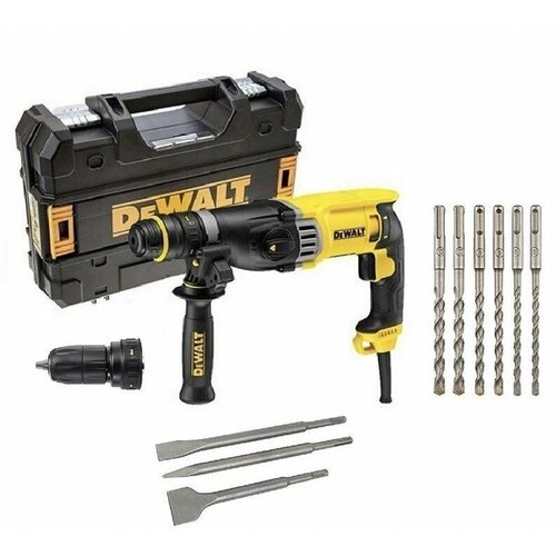 Перфоратор DEWALT D25144KP SDS-plus, набор оснастки, кейс, 900 Вт