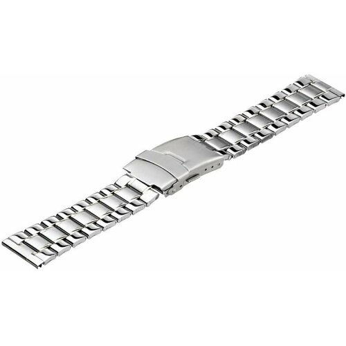 ремешок силиконовый для наручных часов браслет с выпуклой пряжкой из нержавеющей стали 22 мм x 12 мм с инструментами Браслет, серебристый
