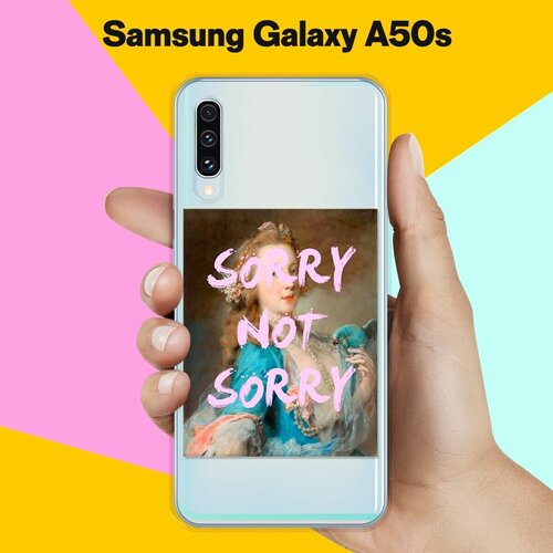 Силиконовый чехол Sorry на Samsung Galaxy A50s жидкий чехол с блестками i am sorry картина на samsung galaxy s6 самсунг галакси с 6