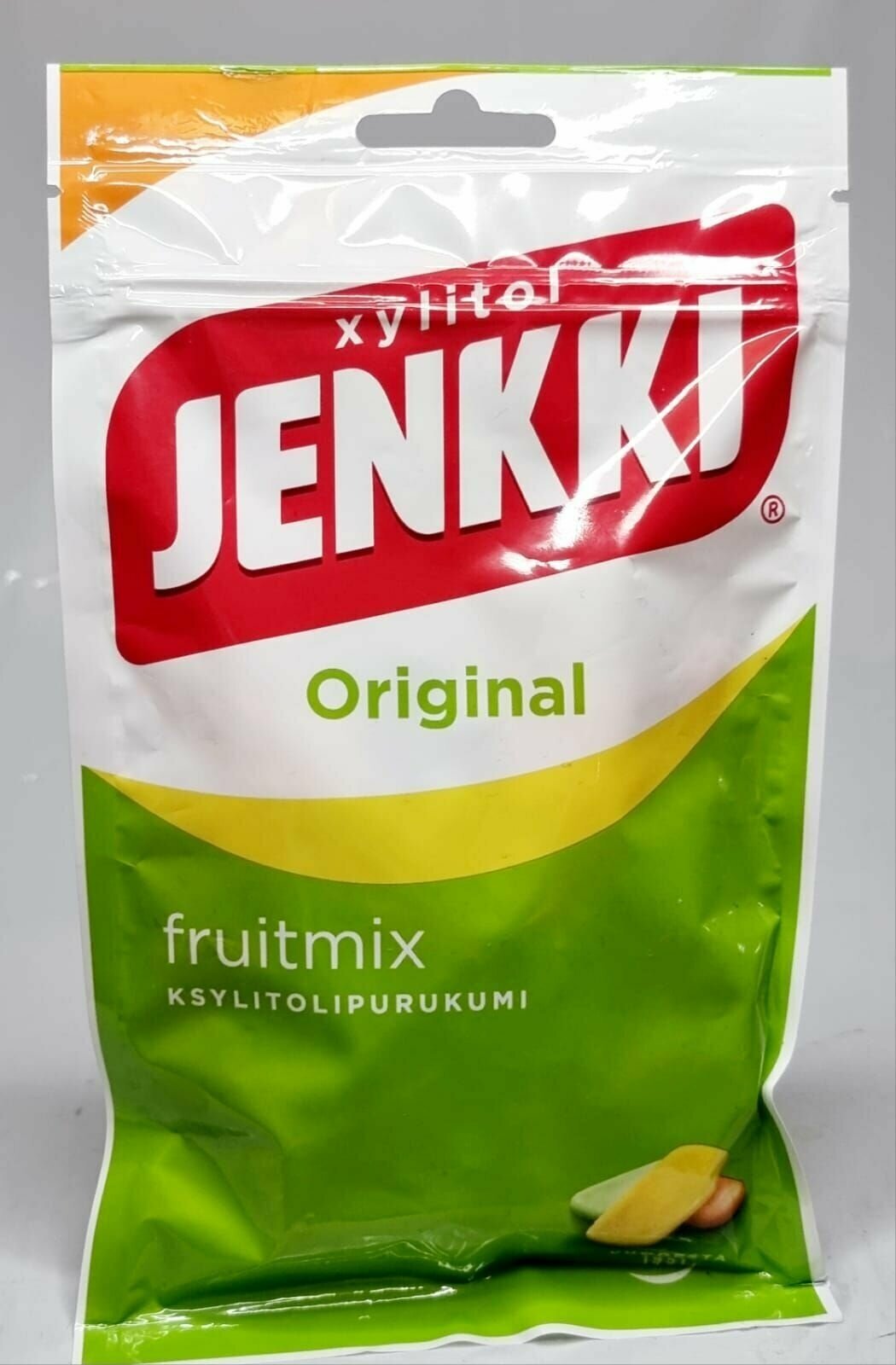 Жевательная резинка Jenkki Original FruitMix с ксилитом 100 г (из Финляндии) - фотография № 1