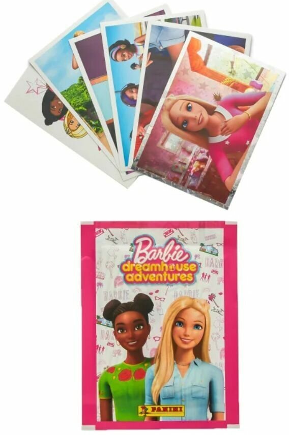 Бокс с наклейками Барби Barbie Приключения в доме мечты 50 пакетиков 300 наклеек