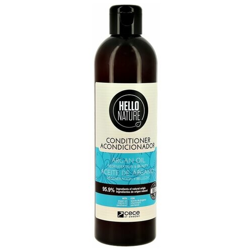 Кондиционер для волос `HELLO NATURE` ARGAN OIL с аргановым маслом (восстановление) 300 мл