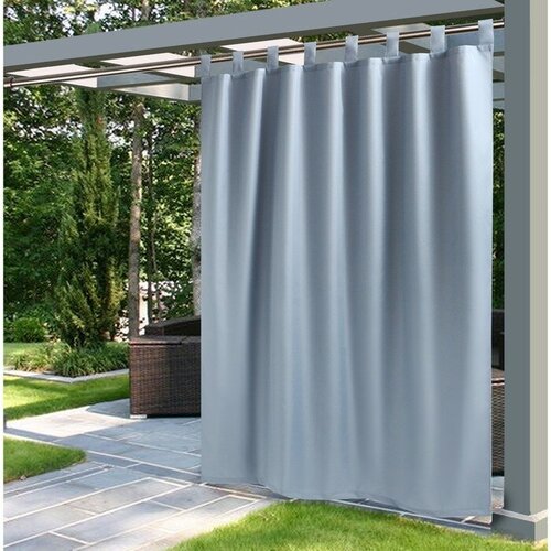Портьера для террасы Этель 145х200см на липучках цвет серо-голубой оксфорд с вмго 100 пэ 2237₽