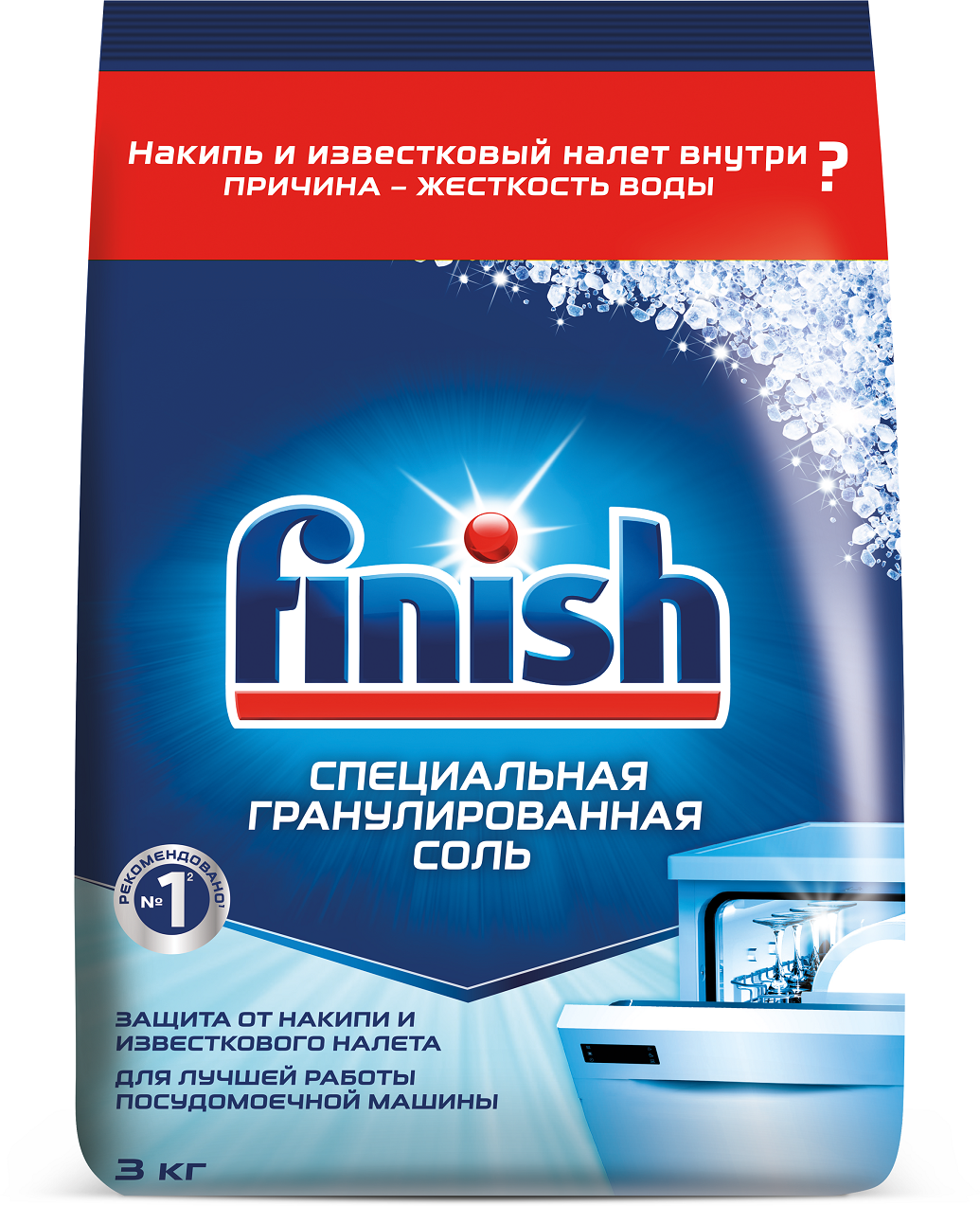 Finish Соль для защиты от накипи для посудомоечных машин, 3 кг