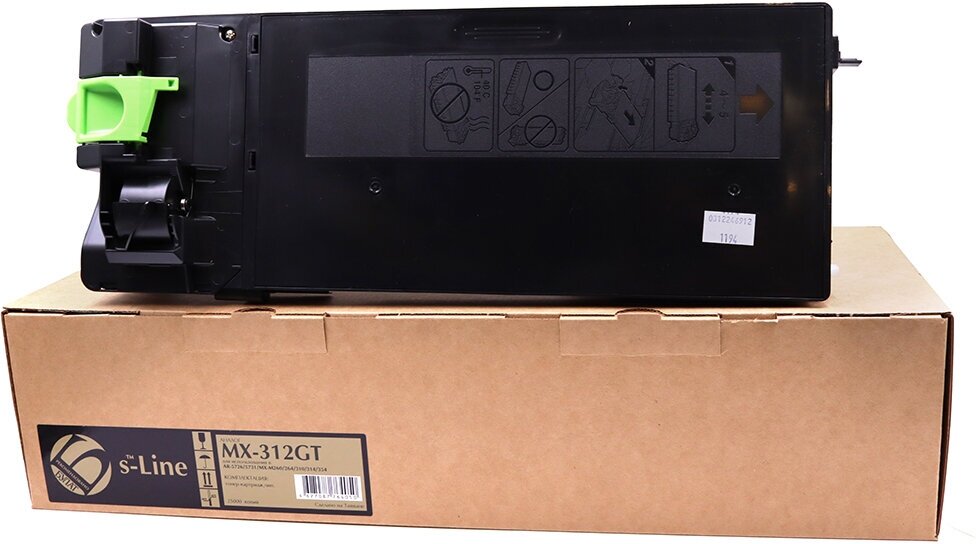 Тонер-картридж булат s-Line MX-312GT для Sharp AR-5726, MX-M310 (Чёрный, 25000 стр.), совместимый