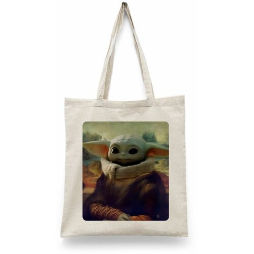 фото Сумка-шоппер унисекс каждому своё "грогу/звездные войны/star wars" черная