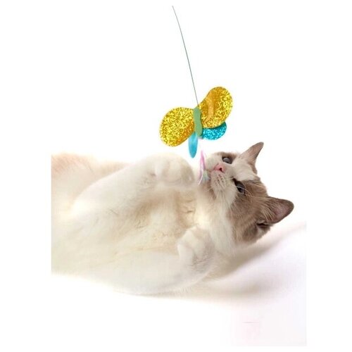 игрушка для кошек japan premium pet дразнилка лакомство играй со вкусом Japan Premium Pet Дразнилка длинная для Кошек Бабочка