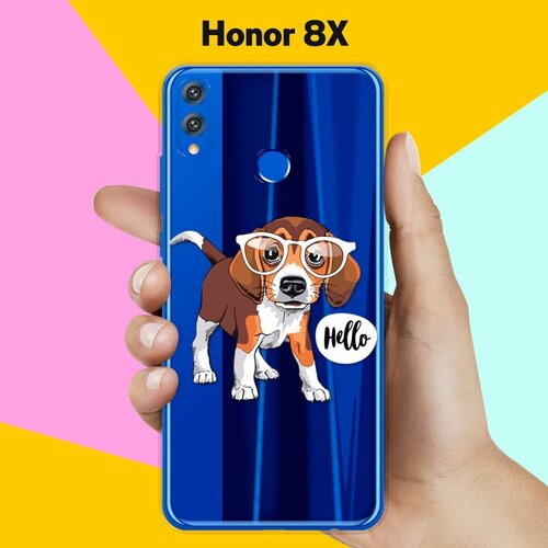 Силиконовый чехол Hello Бигль на Honor 8X силиконовый чехол hello бигль на honor 10