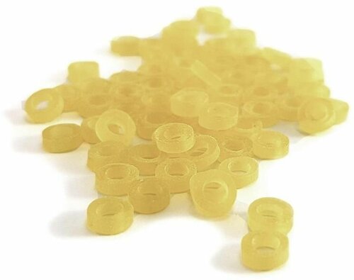 Запасные резиночки для пучковяза SN внутренний диаметр 2 мм, внешний диаметр 4 мм цвет желтый упаковка 50 штук