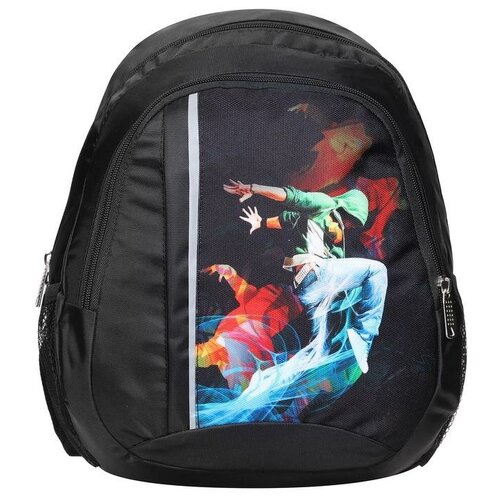 фото Рюкзак для гимнастики, ткань п/э, 36 х 28 х 13 см, цвет чёрный, 214-014 сима-ленд