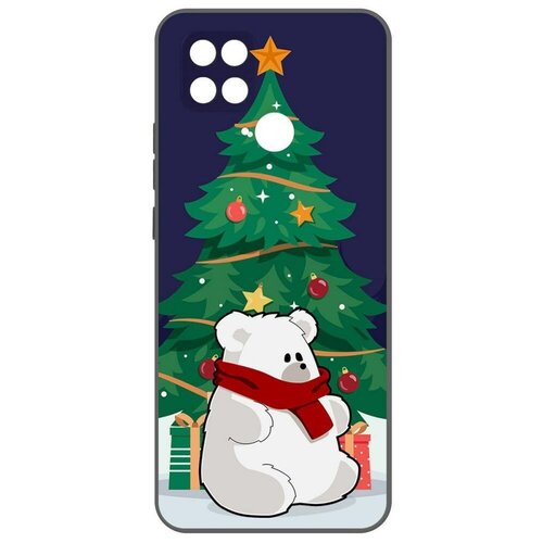 Чехол-накладка Krutoff Soft Case Медвежонок для Xiaomi Poco C40 черный чехол накладка krutoff soft case медвежонок для xiaomi poco m4 pro черный