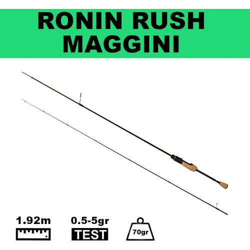 Ультралайт спиннинг на форель Ronin Rush MAGGINI 642SUL, 0.5-5 gr, 192cm