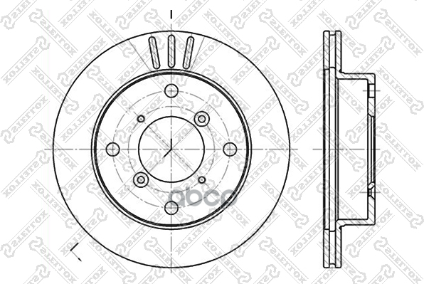 6020-5205V-Sx_диск Тормозной Передний! Suzuki Swift 1.0/1.3 86> Stellox арт. 60205205VSX