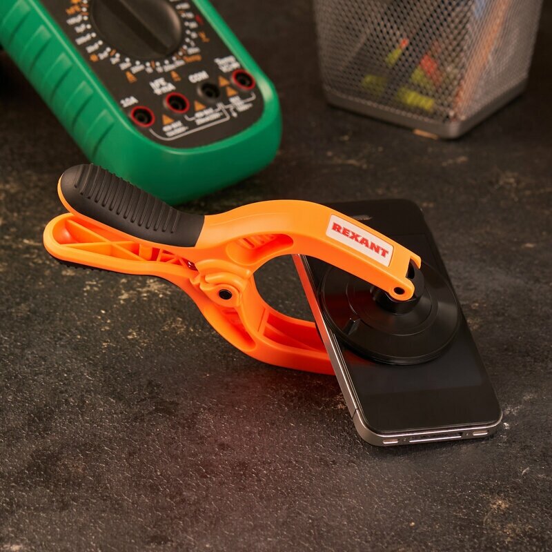 Вакуумный съемник REXANT RA-03 для ремонта смартфона присоска-ножницы для снятия дисплея и тачскрина - фотография № 2