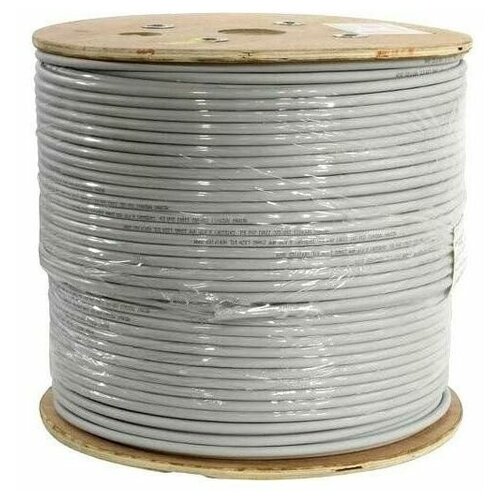 Кабель NEOMAX U/UTP cat.5e 4x2x0.52, 24 AWG, медь, внутренний, PVC, 305м, серый (NM710002) кабель neomax nm710002 u utp cat 5e 4x2x0 52 24 awg медь внутренний pvc 305м серый