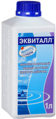 Эквиталл 1л от Маркопул Кемиклс/жидкость для устранения помутнения воды бассейнов/флакон коагулянта