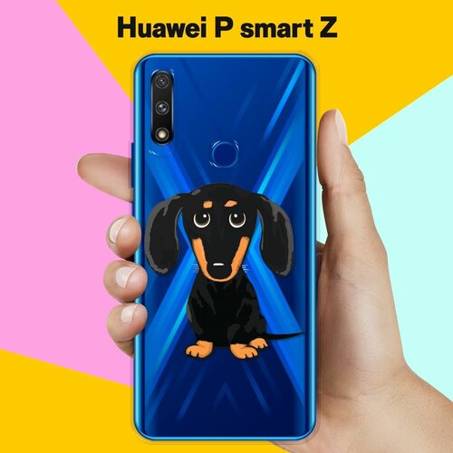 Силиконовый чехол Черная Такса на Huawei P smart Z силиконовый чехол черная такса на huawei p smart 2019