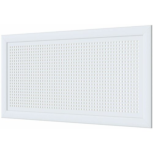 Экран декоративный для радиаторов и батарей: 600х1200 мм, белый, квадро 10-20, серия Модерн с рамкой