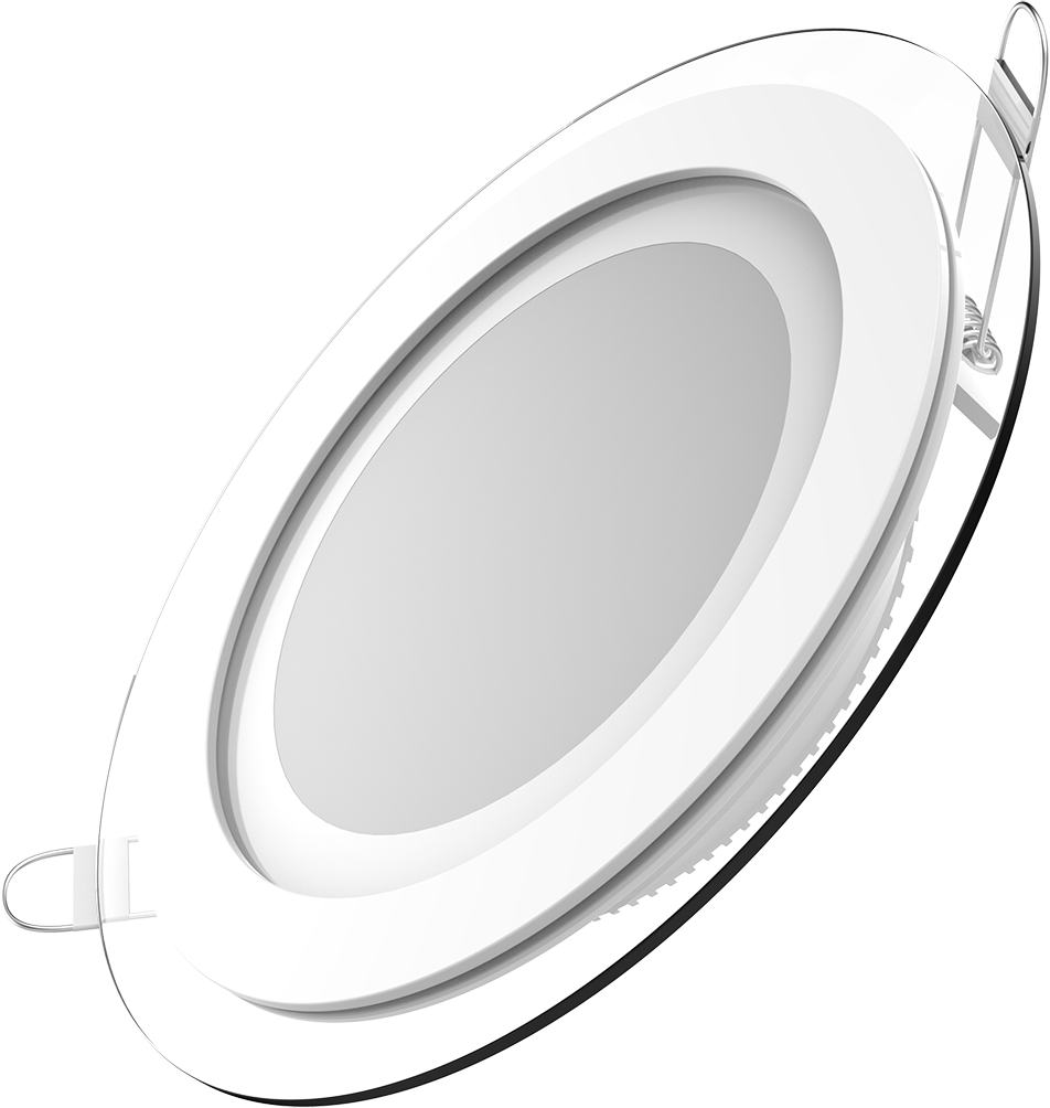 Светильник встраиваемый круглый с декоративным стеклом 160х30, Ø118, 12W 3000K, 900лм Gauss