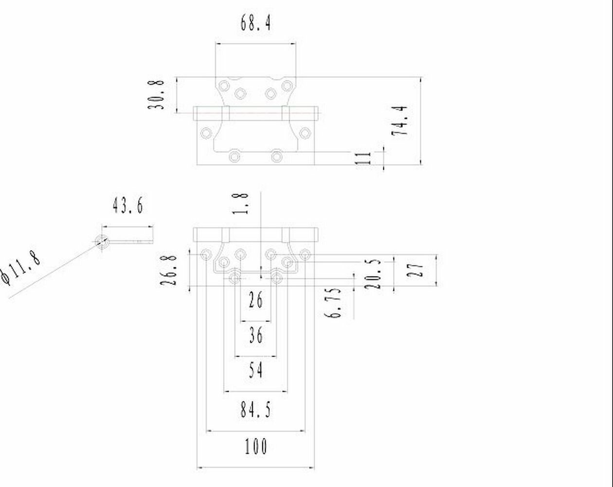 66321 Петля PALLADIUM дверная универсальная 100 мм (без врезки, медь, 2ВВ - 100 WP) FIT - фото №3