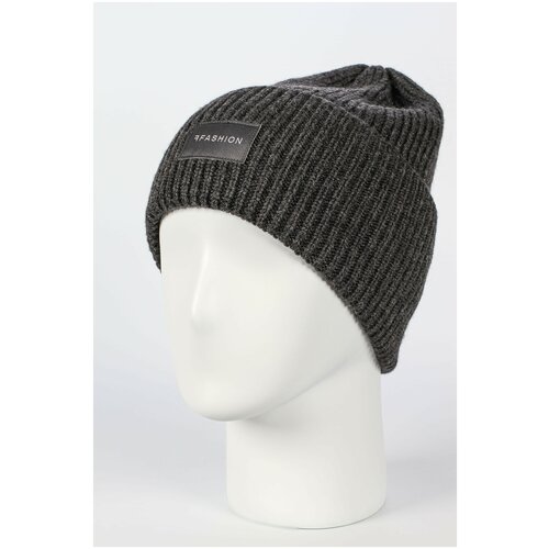 шапка с отворотом ferz рута цвет чёрный Шапка Ferz, размер UNI, серый