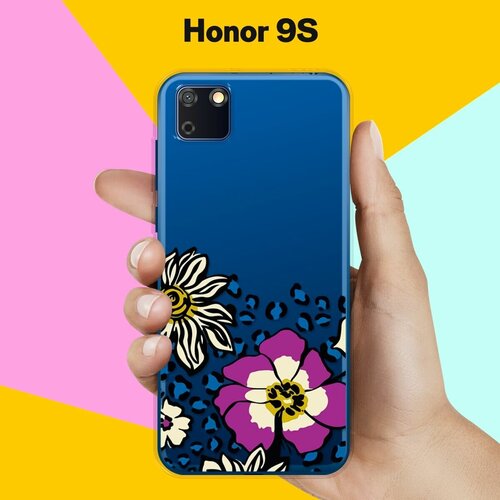 Силиконовый чехол Цветы с узором на Honor 9S силиконовый чехол цветы с узором на honor 30i