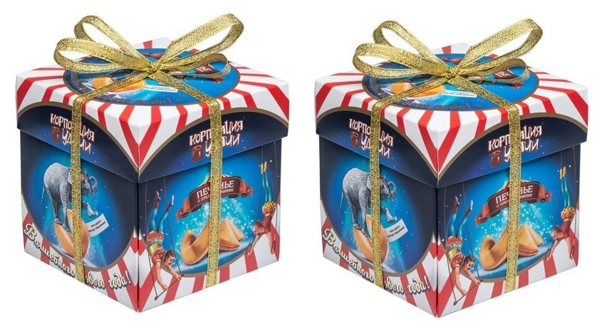 Печенье с новогодними предсказаниями "Цирк" (2 упаковки по 5 печений) - фотография № 1