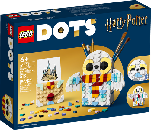 Конструктор LEGO DOTS 41809 Hedwig™ Pencil Holder, 518 дет.