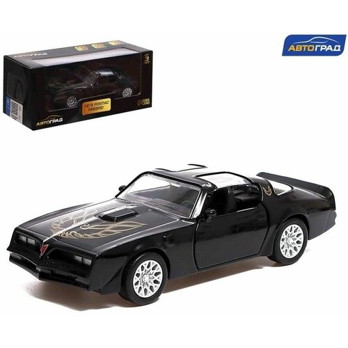 Машина металлическая PONTIAC FIREBIRD, 1:32, открываются двери, инерция, цвет черный 9170912