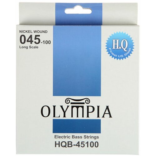 Olympia HQB 45100 Струны для бас-гитары, Nickel wound, 45-100 olympia hqb 45100 струны для бас гитары